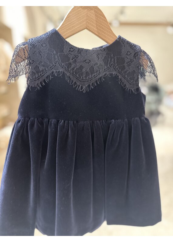 Patachou Patachou - Velours feestjurk - Marine