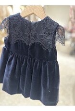 Patachou Patachou - Velours feestjurk - Marine