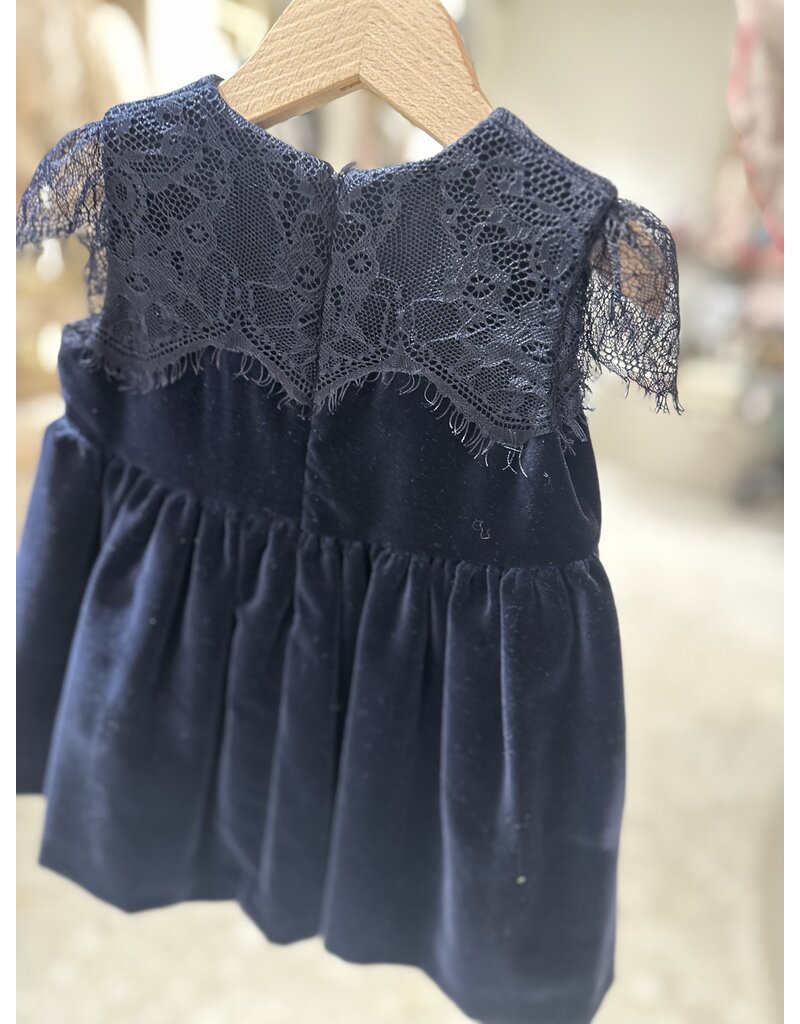 Patachou Patachou - Velours feestjurk - Marine