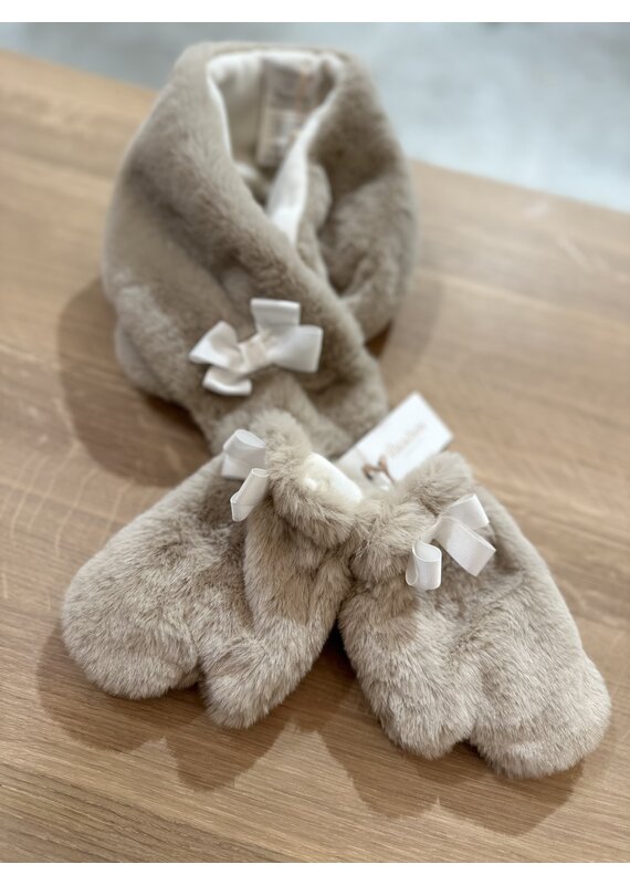 Patachou Patachou-handschoenen fake fur-beige
