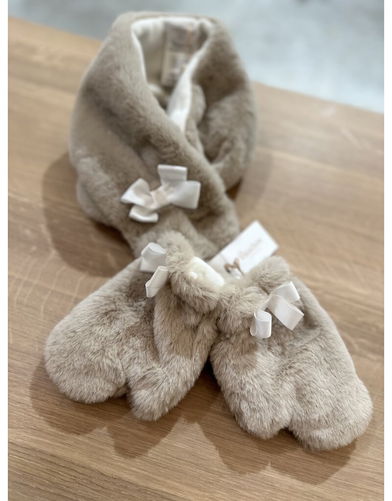 Patachou Patachou-handschoenen fake fur-beige