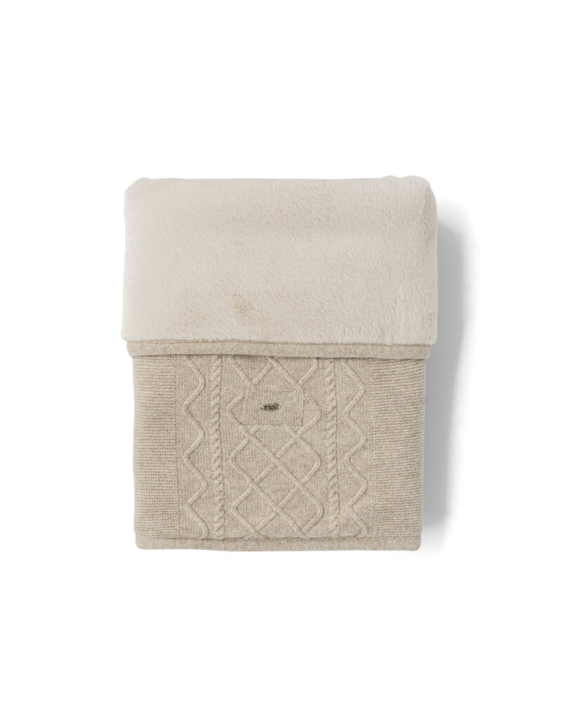 First First Lano-blanket cashmere and fur-75/100-beige