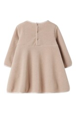 Il gufo Il gufo - jurk fleece ecru