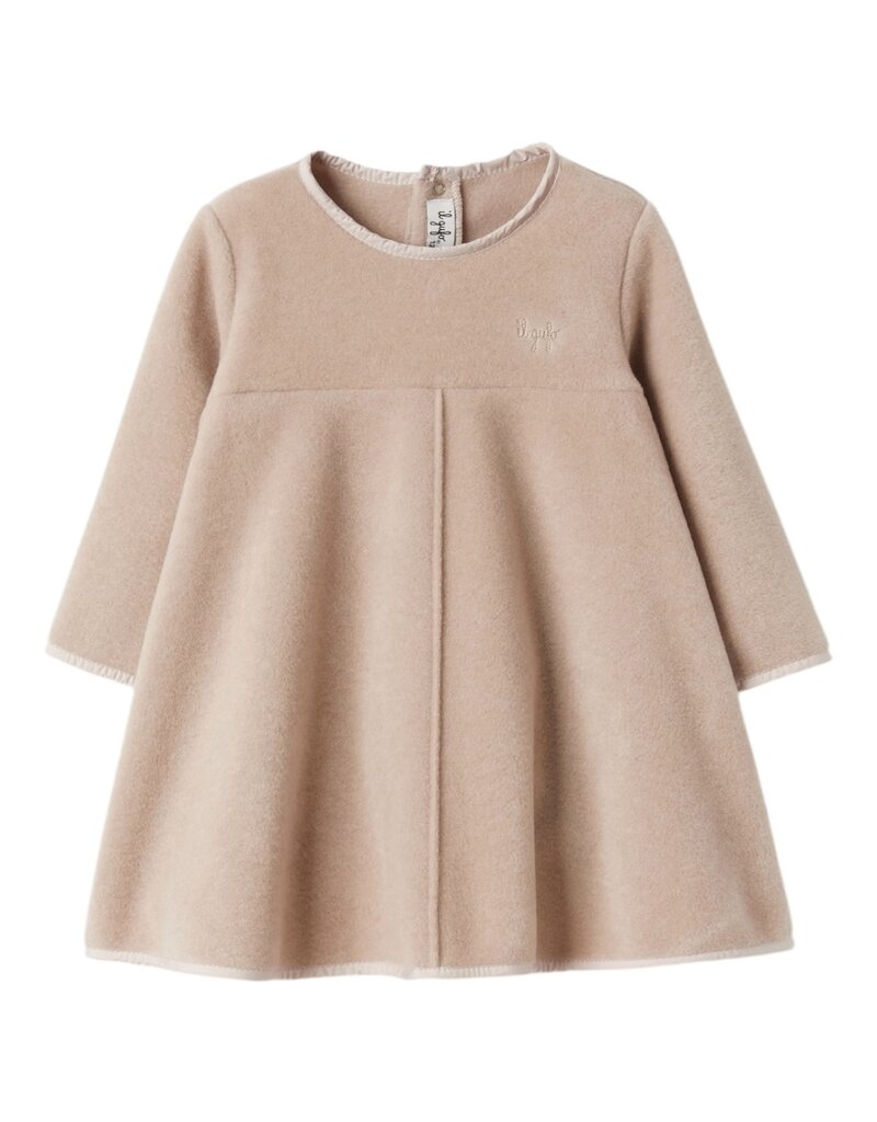 Il gufo Il gufo - jurk fleece ecru