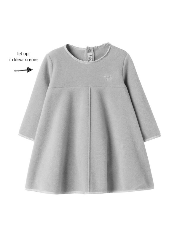 Il gufo Il gufo - jurk fleece ecru
