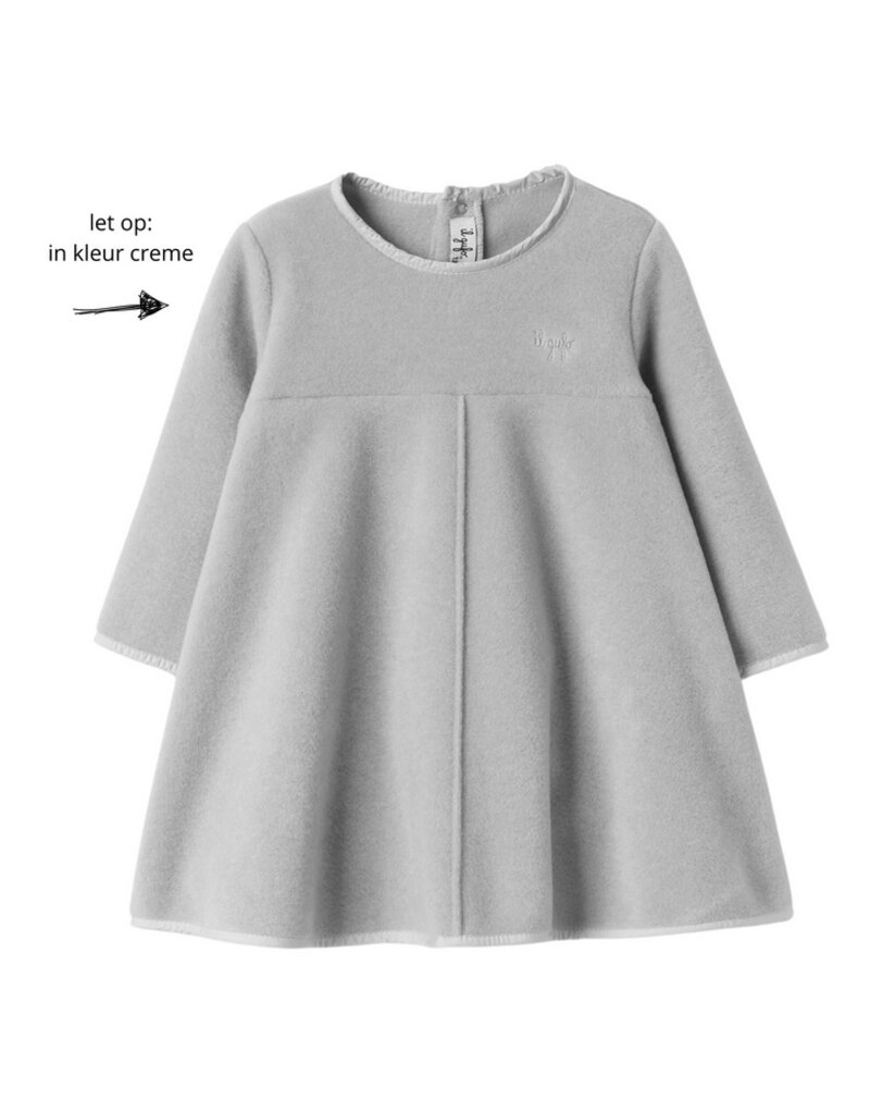 Il gufo Il gufo - jurk fleece ecru