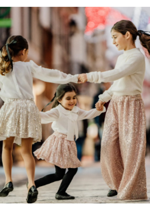 Camellia Camellia- broek met pailletten- roze