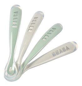 Beaba Beaba-4 siliconelepels 1ste leeftijd-groen