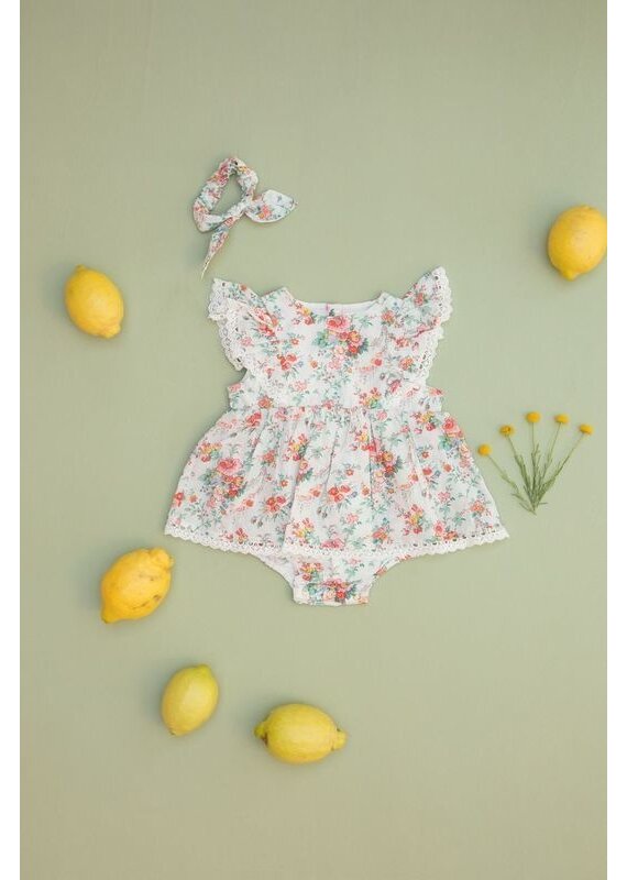 Louise Misha Romper Lena - Cream Rosa Festa