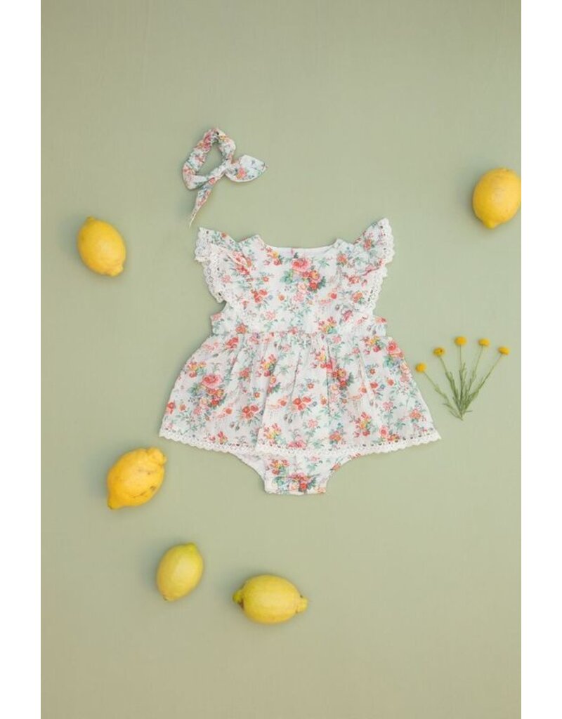 Louise Misha Romper Lena - Cream Rosa Festa