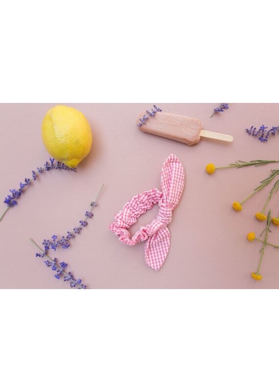 Louise Misha Scrunchie Chloe - Pink fragola vichy