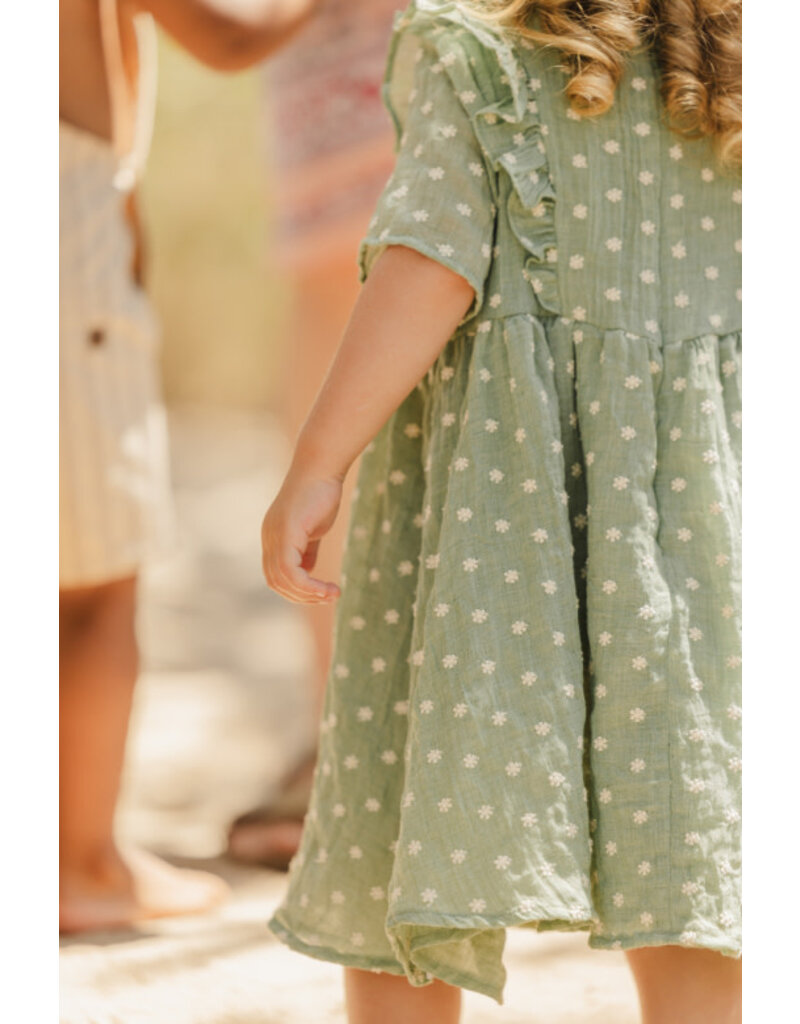 Tartine & Chocolat groen bloemrijk jurk