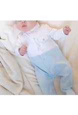 Natini Kruippakje Luca - wit/blauw