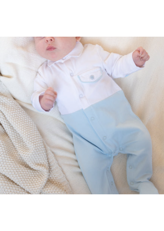 Natini Kruippakje Luca - wit/blauw