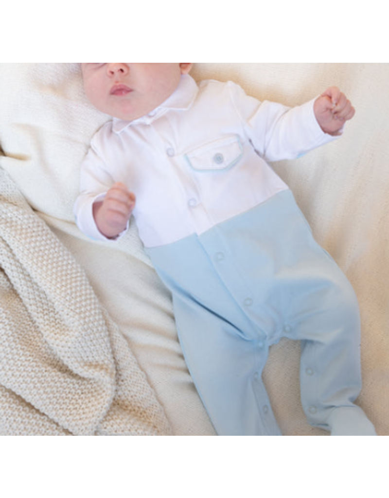 Natini Kruippakje Luca - wit/blauw