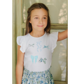 Tartine & Chocolat Tartine et Chocolat - T-shirt blauwe strikjes