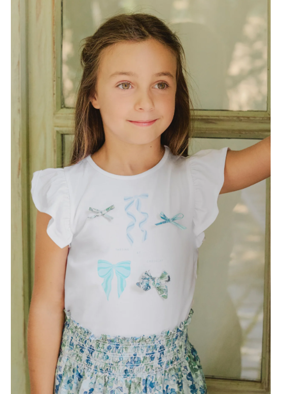 Tartine & Chocolat Tartine et Chocolat - T-shirt blauwe strikjes