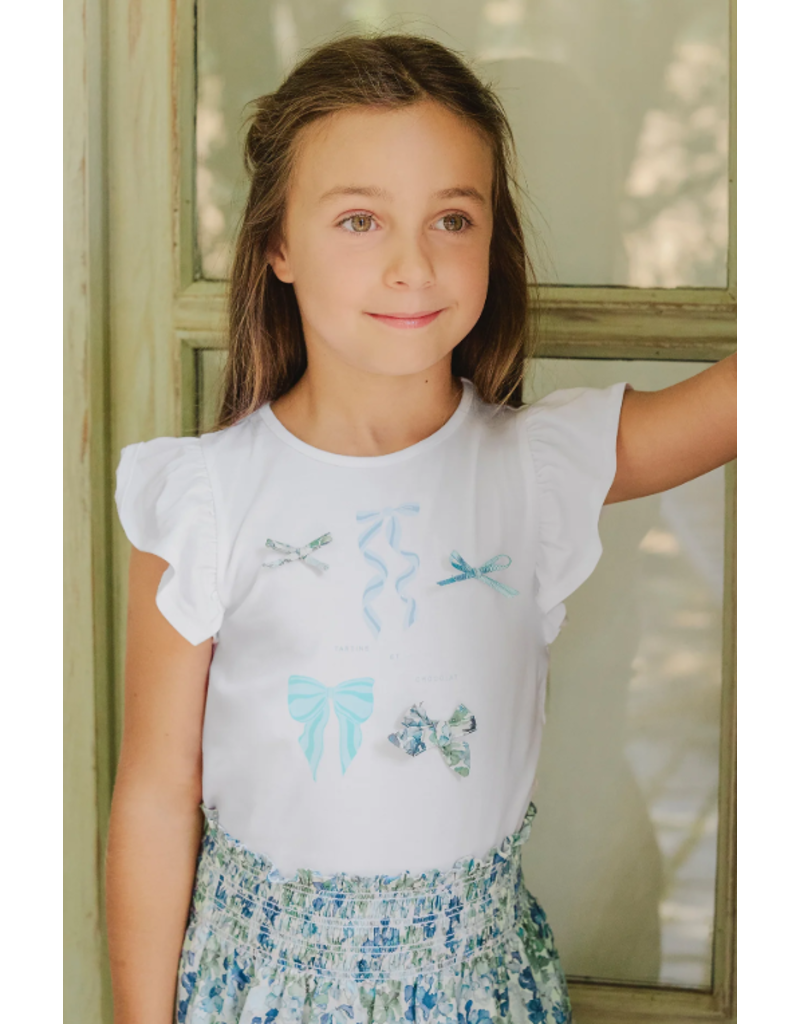 Tartine & Chocolat Tartine et Chocolat - T-shirt blauwe strikjes