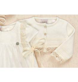 Paz Rodriguez Paz Rodriguez - Ceremonie cardigan ecru haakwerk