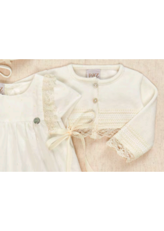 Paz Rodriguez Paz Rodriguez - Ceremonie cardigan ecru haakwerk