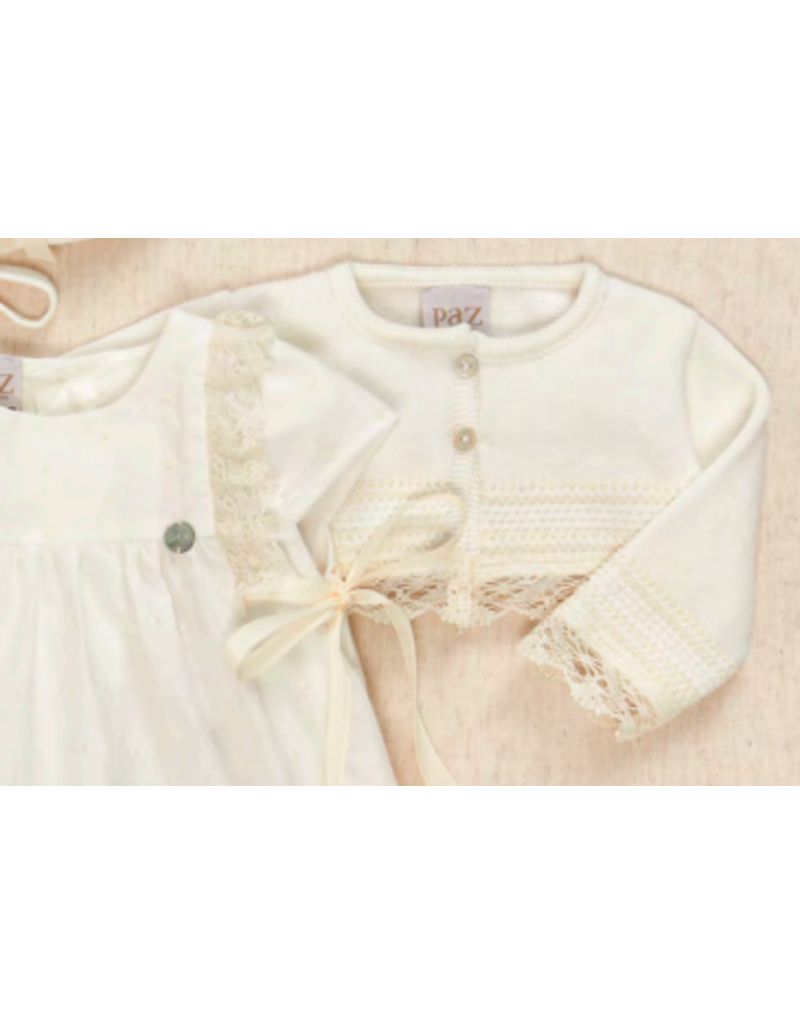Paz Rodriguez Paz Rodriguez - Ceremonie cardigan ecru haakwerk