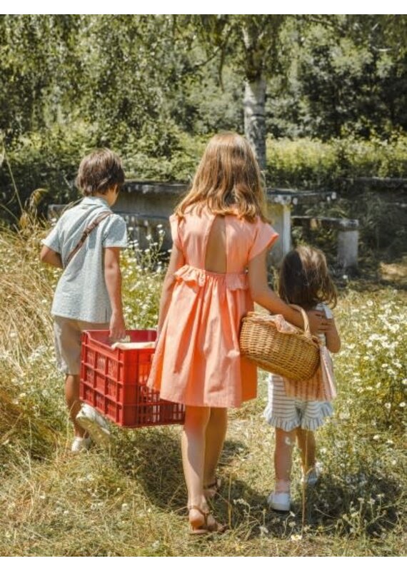 Laranjinha Laranjinha -Kleed met open rug oranje