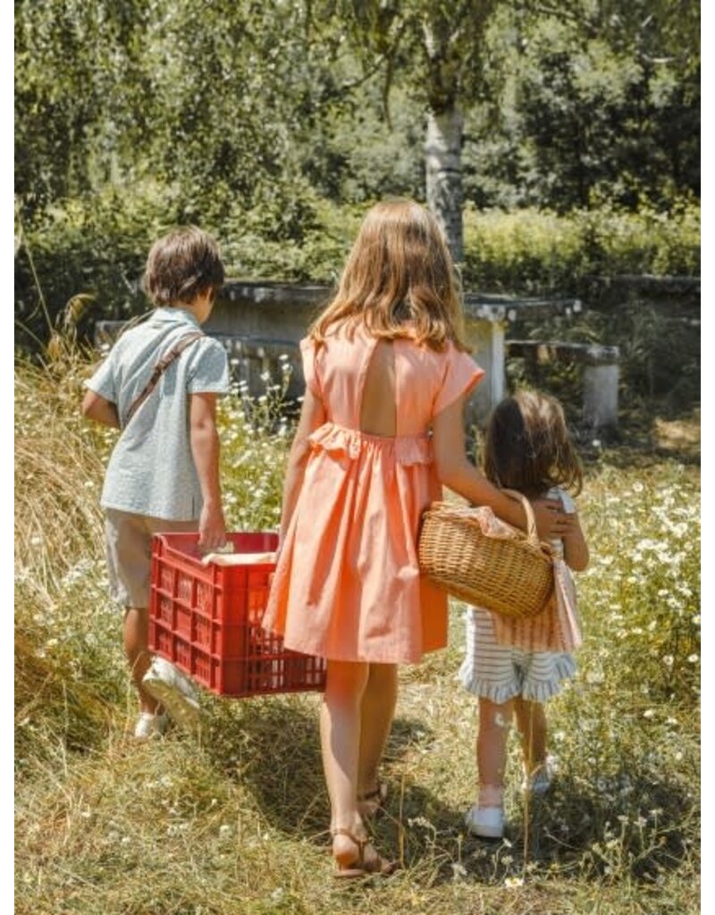 Laranjinha Laranjinha -Kleed met open rug oranje