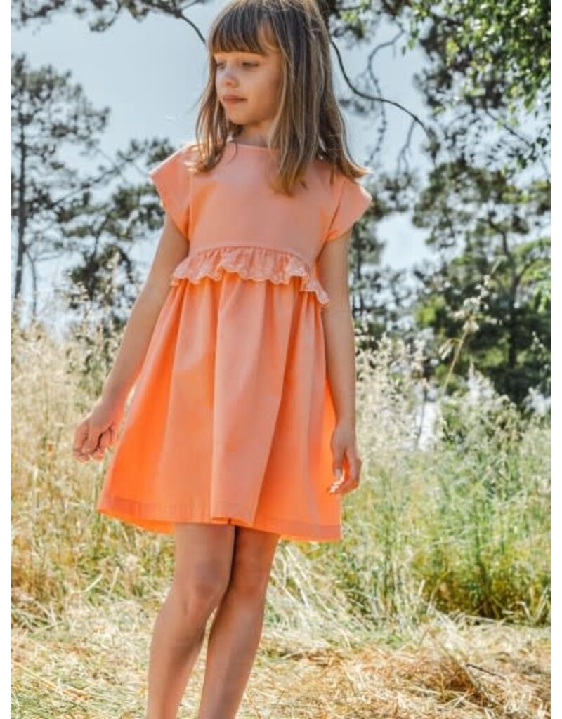 Laranjinha Laranjinha -Kleed met open rug oranje