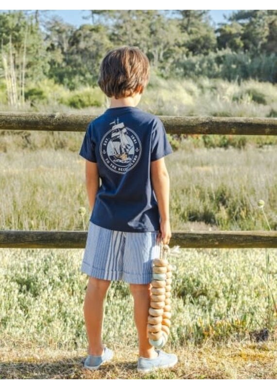 Laranjinha Laranjinha - short boys striped indigo