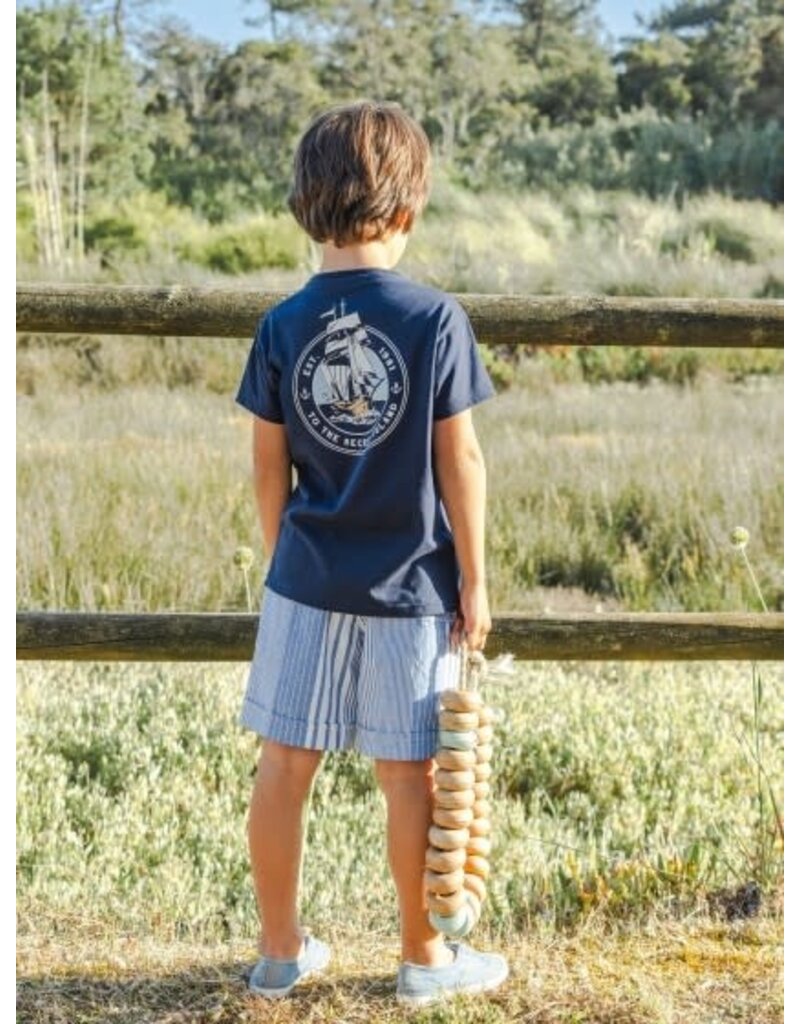 Laranjinha Laranjinha - short boys striped indigo