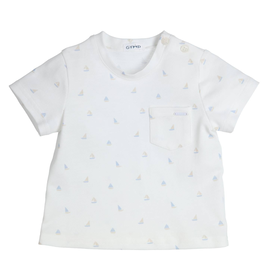 Gymp Gymp-T-shirt-Bootjes-wit/beige