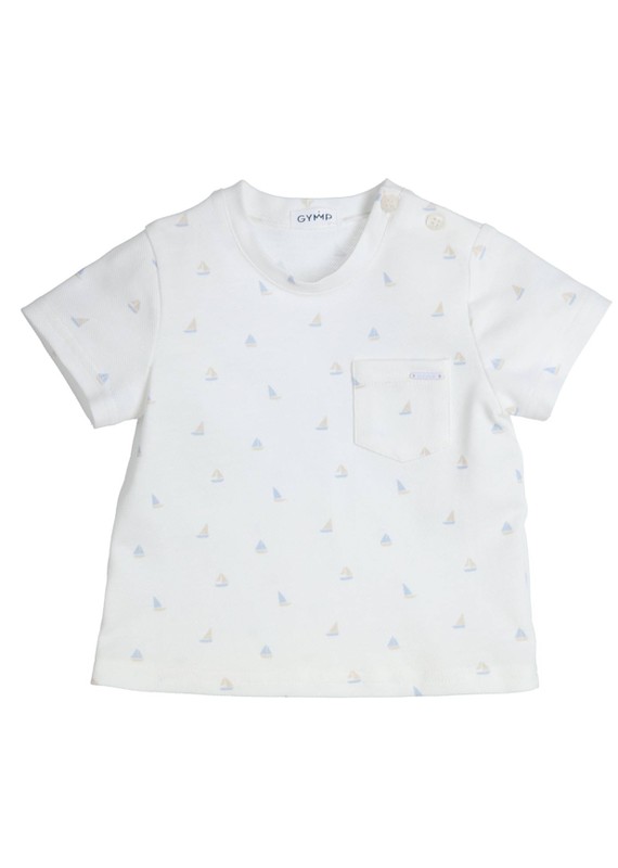 Gymp Gymp-T-shirt-Bootjes-wit/beige