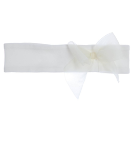 Gymp Gymp-haarband met strik-off white
