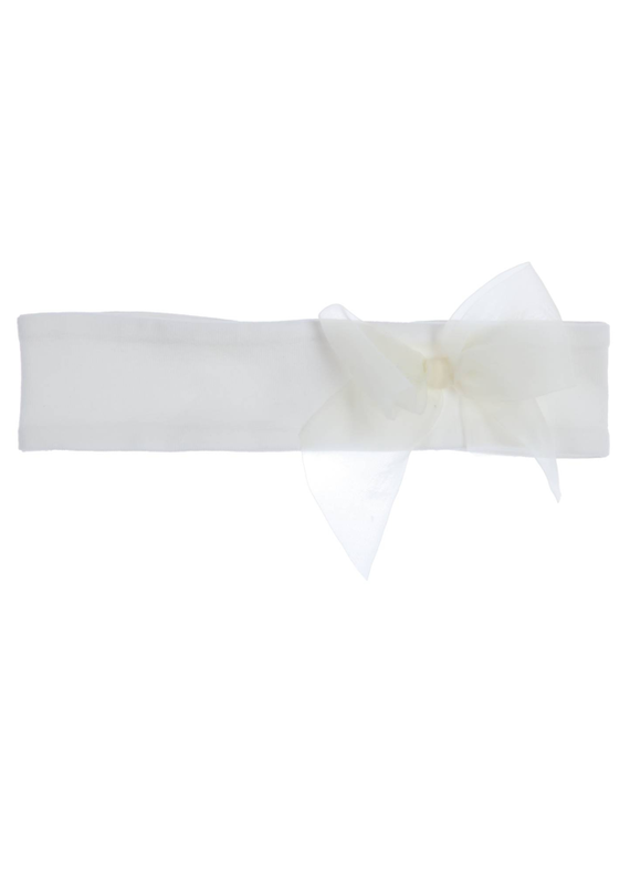 Gymp Gymp-haarband met strik-off white