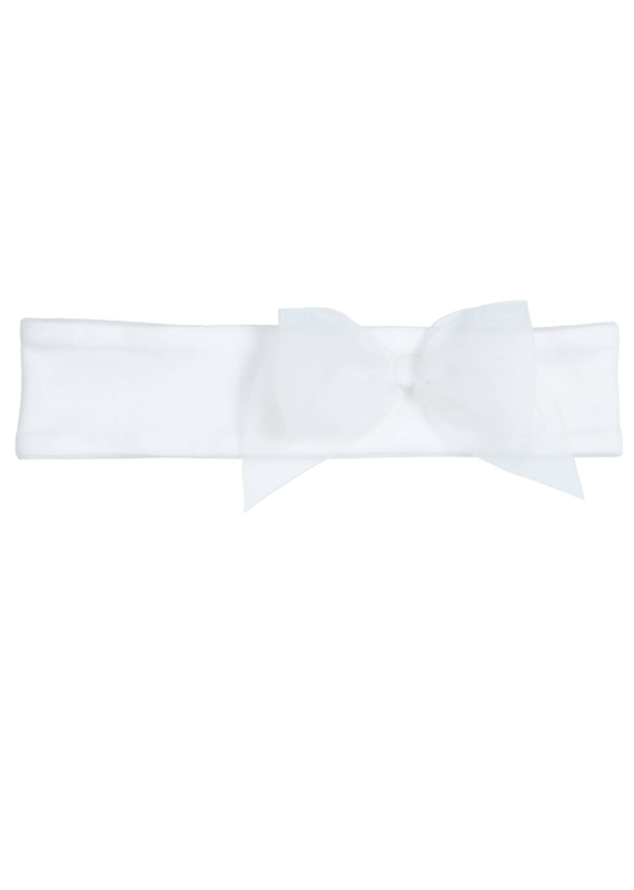 Gymp Gymp-haarband met strik-wit