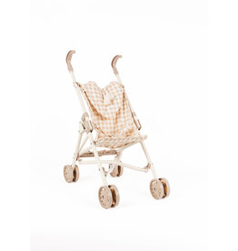 Mrs Ertha Mrs Ertha - wandelwagen voor poppen - beige ruiten
