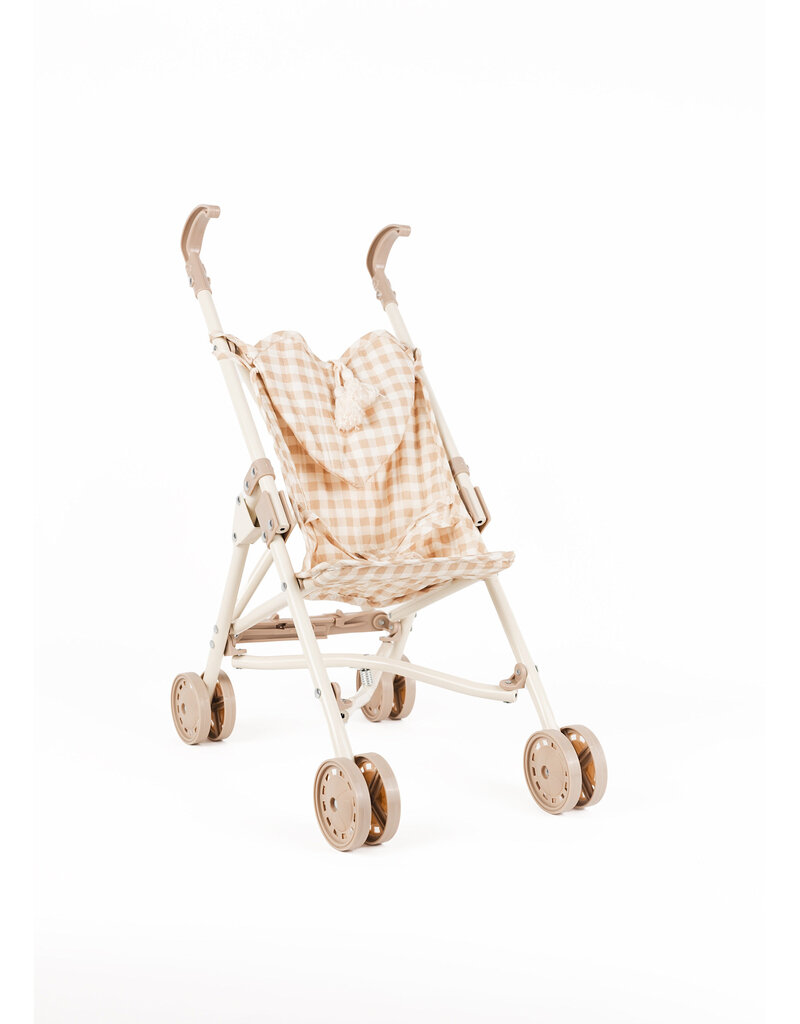 Mrs Ertha Mrs Ertha - wandelwagen voor poppen - beige ruiten