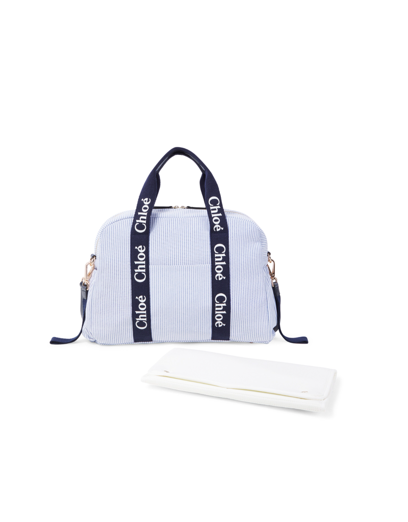 Chloé Chloé - Marine Luiertas blauw/wit gestreept