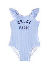 Chloé Chloé - Badpak wit/blauw gestreept