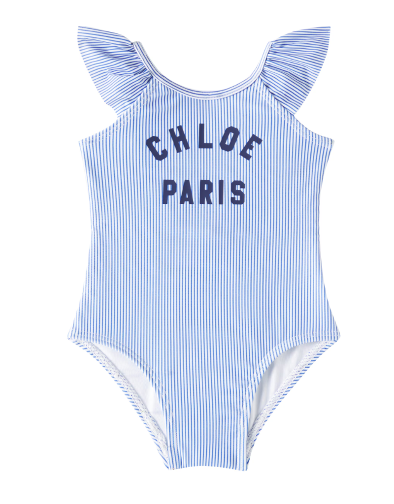 Chloé Chloé - Badpak wit/blauw gestreept