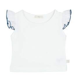 Baby Gi Baby Gi - T shirt girls wit/blauw