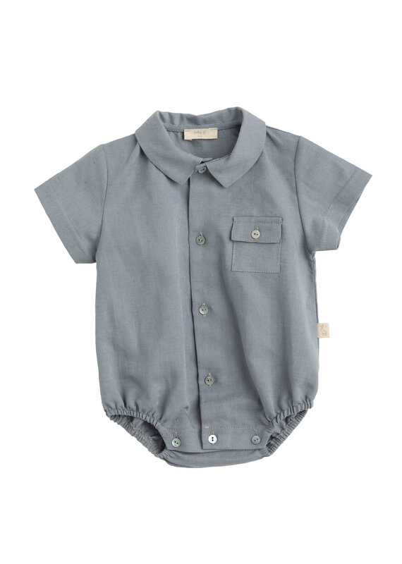 Baby Gi Kruippakje linnen - blauw