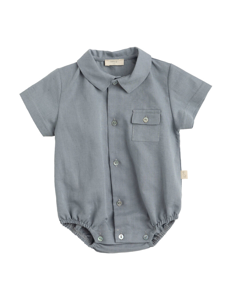 Baby Gi Kruippakje linnen - blauw