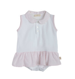 Baby Gi Jurk/kruippakje zomer - pink stripes