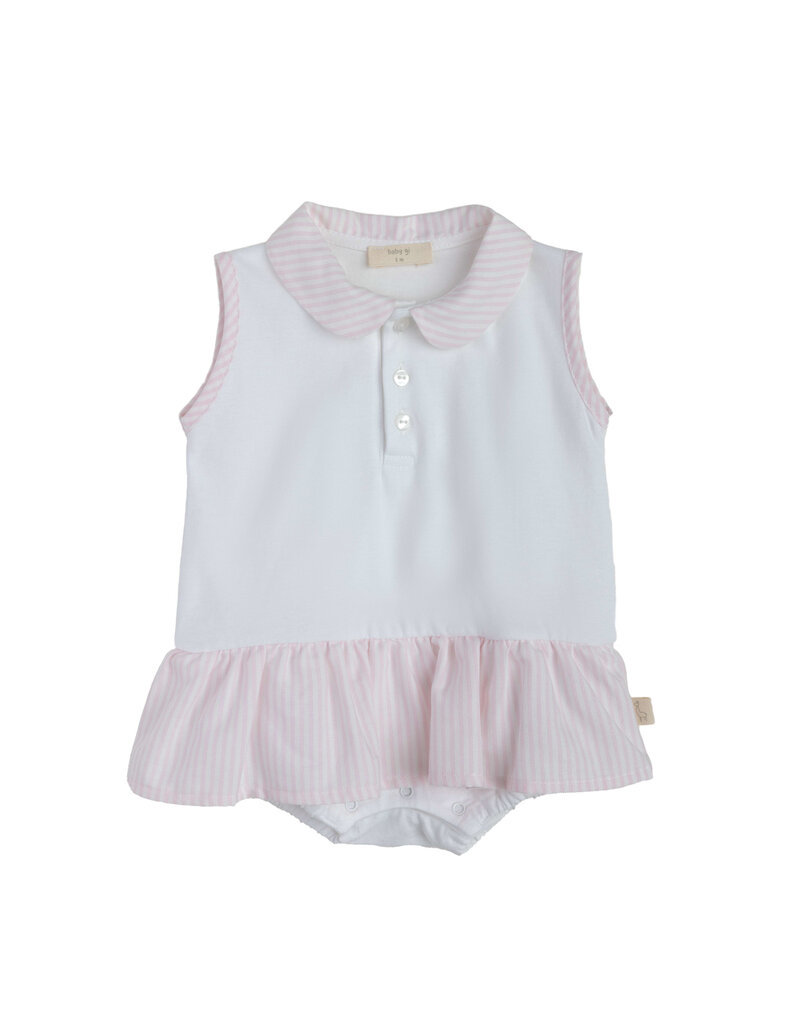 Baby Gi Jurk/kruippakje zomer - pink stripes