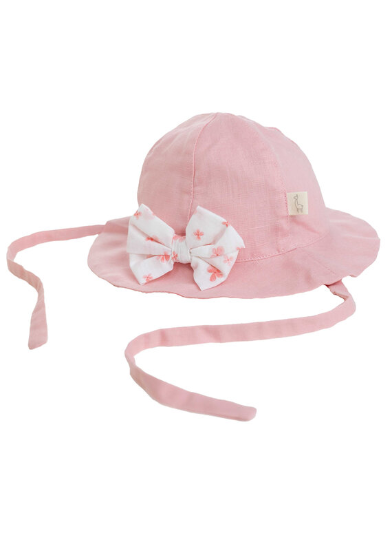 Baby Gi Zonnehoed - roze strik bloem