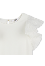 Chloé Chloé - witte t-shirt  met kant