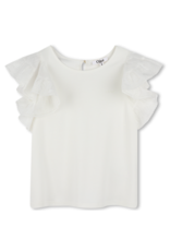 Chloé Chloé - witte t-shirt  met kant