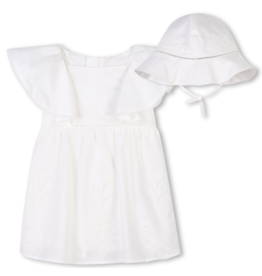 Chloé Chloé - witte jurk met hoedje