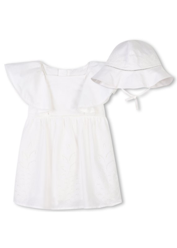 Chloé Chloé - witte jurk met hoedje